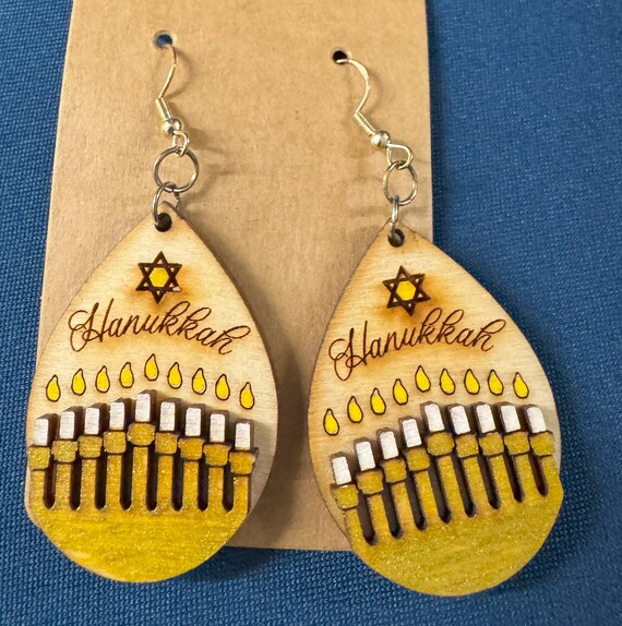 Hanukkah Menorah Earrings