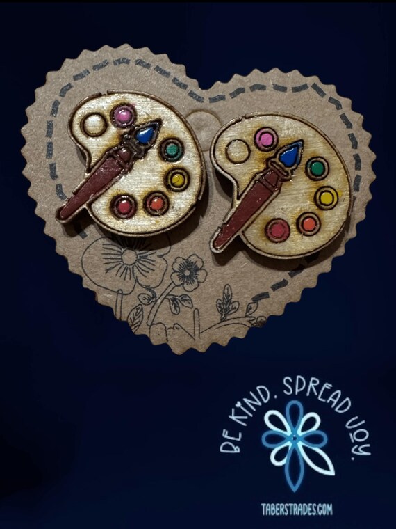 Artisit Paint Palette Earrings * Teacher Gift