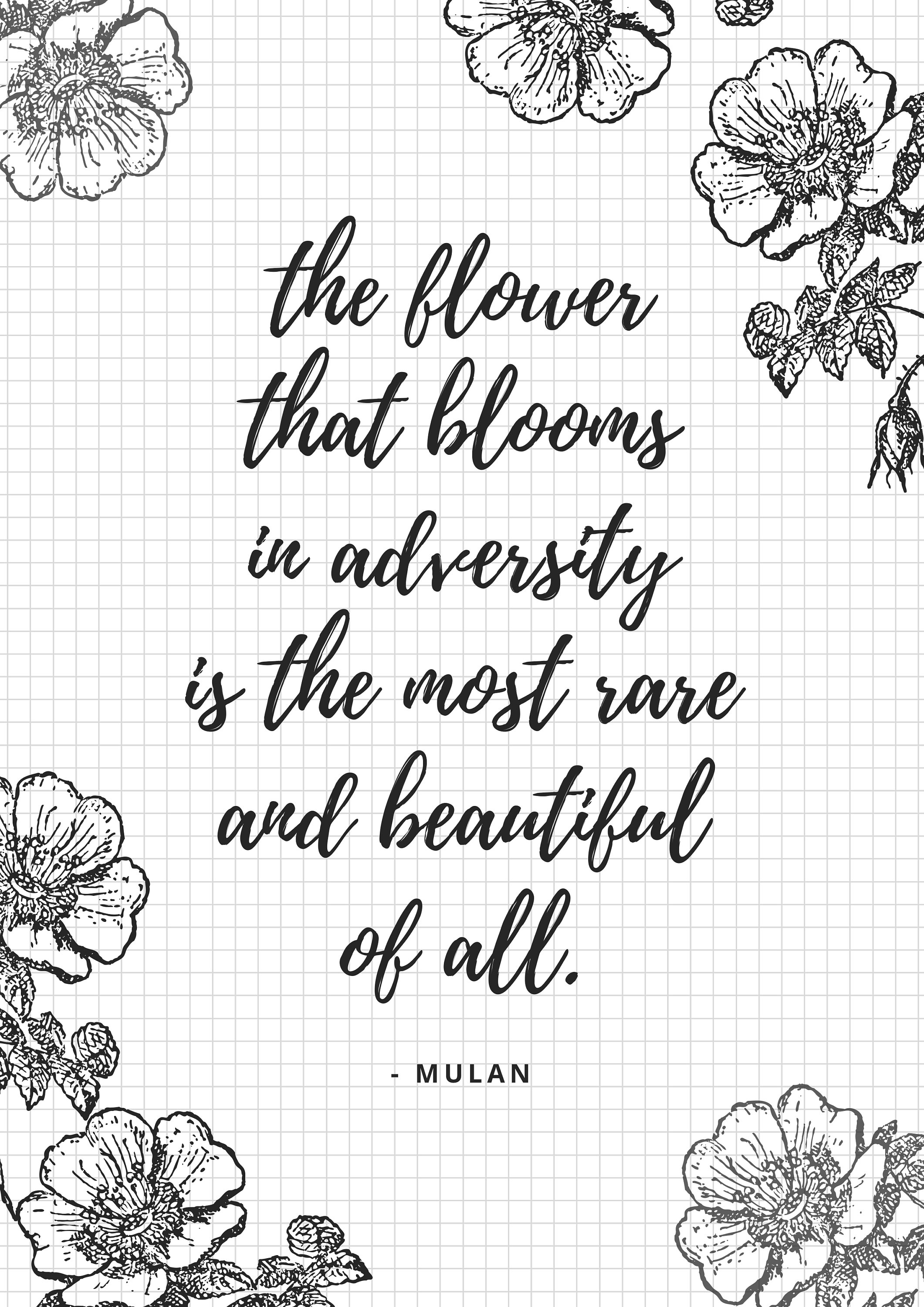 The flower that blooms in adversity A4 poster Etsy