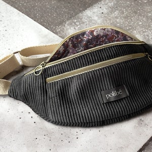 Belt bag - Black corduroy - Adult size