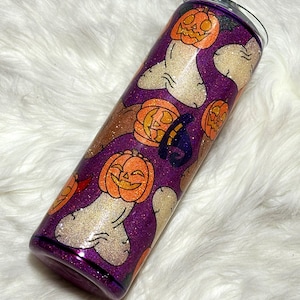 Dick-o-lanterns glitter tumbler!
