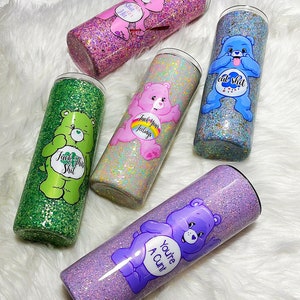 Swear Bear glitter tumbler