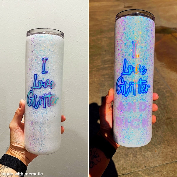 J'adore les paillettes et les verres à bite