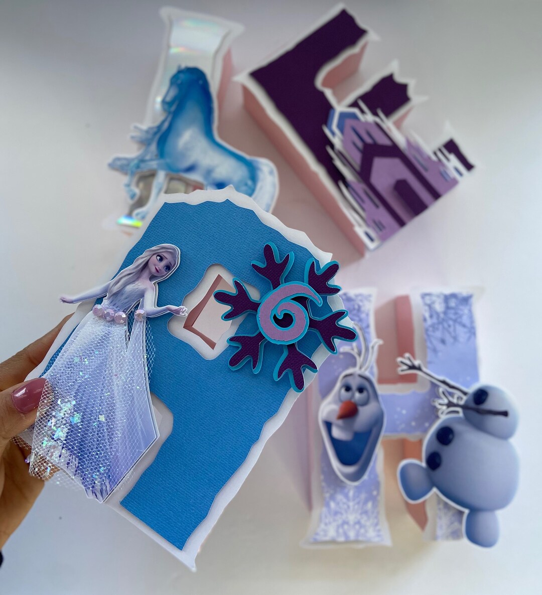 Birthday Personalized Party Ideas Frozen3d Letters for Etsy