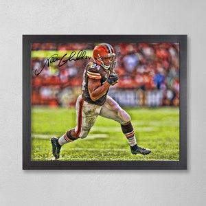 Nick Chubb Cleveland Browns Poster Art Autographed NFL 4x6, 5x7, 8x10, 9x12, 11x14, 16x20, 18x24, 24x36 Personalized Gifts for  Birthday