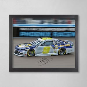 Chase Elliott NASCAR Poster Art Autographed 4x6, 5x7, 8x10, 9x12, 11x14, 16x20, 18x24, 24x36 Personalized Gifts for  Birthday BDAY