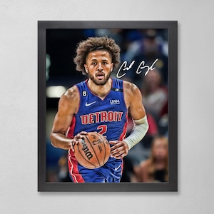 Cade Cunningham Detroit Pistons Poster Art Autogramm NBA 4x6, 5x7, 8x10, 9x12, 11x14, 16x20, 18x24, 24x36 Personalisierte Geschenke für BDAY