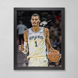 Victor Wembanyama San Antonio Spurs Poster Art Autographed NBA 4x6, 5x7, 8x10, 9x12, 11x14, 16x20, 18x24, 24x36 Personalized Gifts  BDAY