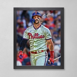 Bryce Harper Philadelphia Phillies Poster Art Autographed MLB 4x6, 5x7, 8x10, 9x12, 11x14, 16x20, 18x24, 24x36 Personalized Gifts  Birthday