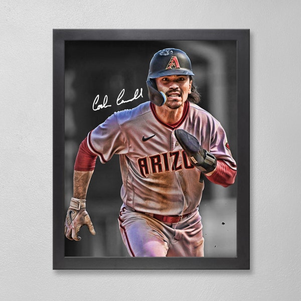 Corbin Carroll Arizona Diamondbacks Poster Art Autographed MLB 4x6, 5x7, 8x10, 9x12, 11x14, 16x20, 18x24, 24x36 Personalized Gifts Birthday