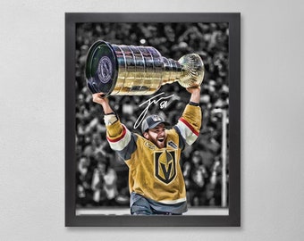 Jonathan Marchessault Las Vegas Golden Knights Poster Art Autographed NHL 4x6, 5x7, 8x10, 9x12, 11x14, 16x20, 18x24, 24x36 Personalized Gift