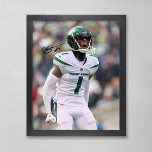 Sauce Gardner New York Jets Poster Art Autographed NFL 4x6, 5x7, 8x10, 9x12, 11x14, 16x20, 18x24, 24x36 Personalized Gifts  Birthday BDAY