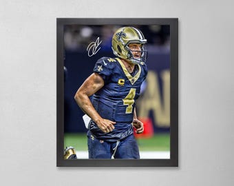 Alvin Kamara Autogrammed Style Poster: New Orleans Saints NFL Personalisierte Kunst