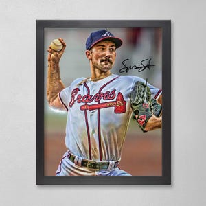 Spencer Strider Atlanta Braves Poster Art Autographed MLB 4x6, 5x7, 8x10, 9x12, 11x14, 16x20, 18x24, 24x36 Personalized Gifts for  Birthday