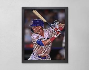 Pete Crow-Arm abgebildet, Handsigniertes Poster: Chicago Cubs MLB Personalisierte Kunst