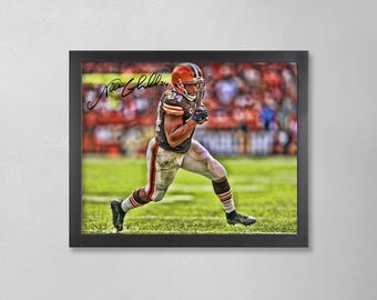 Nick Chubb Autographed Style Poster: Cleveland Browns NFL Personalized Art