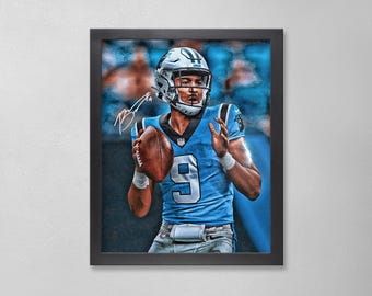 Bryce Young Autographed Style Poster: Carolina Panthers NFL Art