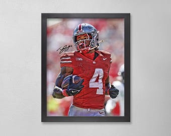 Jeremiah Smith Autogramm-Art-Poster: Ohio State Buckeyes Buckeyes Nickelfrei