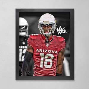 Marvin Harrison Jr. Arizona Cardinals Poster Art Autographed NFL 4x6, 5x7, 8x10, 9x12, 11x14, 16x20, 18x24, 24x36 Personalized Gifts for