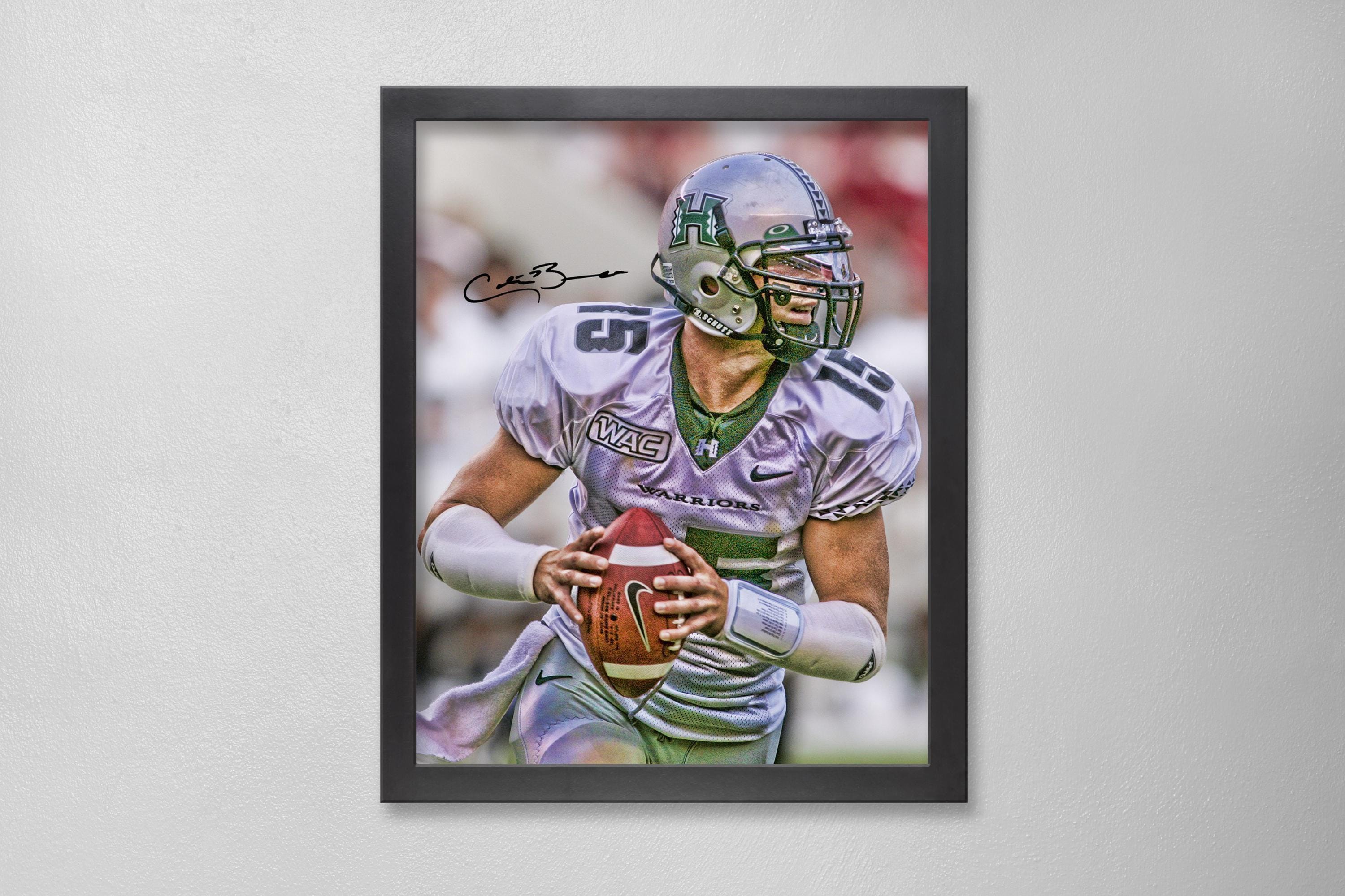 Colt Brennan Autographed Style Poster: Hawaii Rainbow Warriors