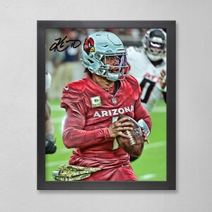 Kyler Murray Arizona Cardinals Poster Art Autographed NFL 4x6, 5x7, 8x10, 9x12, 11x14, 16x20, 18x24, 24x36 Personalized Gifts for  Birthday
