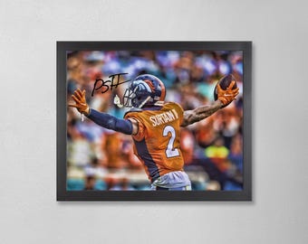 Patrick Surtain II Autographed Style Poster: Denver Broncos NFL Art