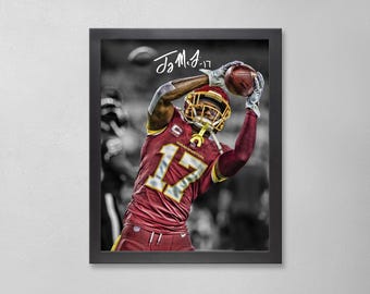 Terry McLaurin Autogrammed Style Poster: Washington Kommandanten NFL Personalisierte Kunst