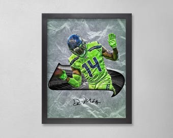 DK Metcalf Autographed Style Poster: Seattle Seahawks NFL Personalized Art