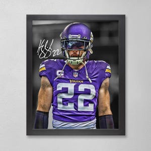 harrison smith signed helmet Notre Dame Blue Mini Minnesota Vikings Harrison Smith Hand