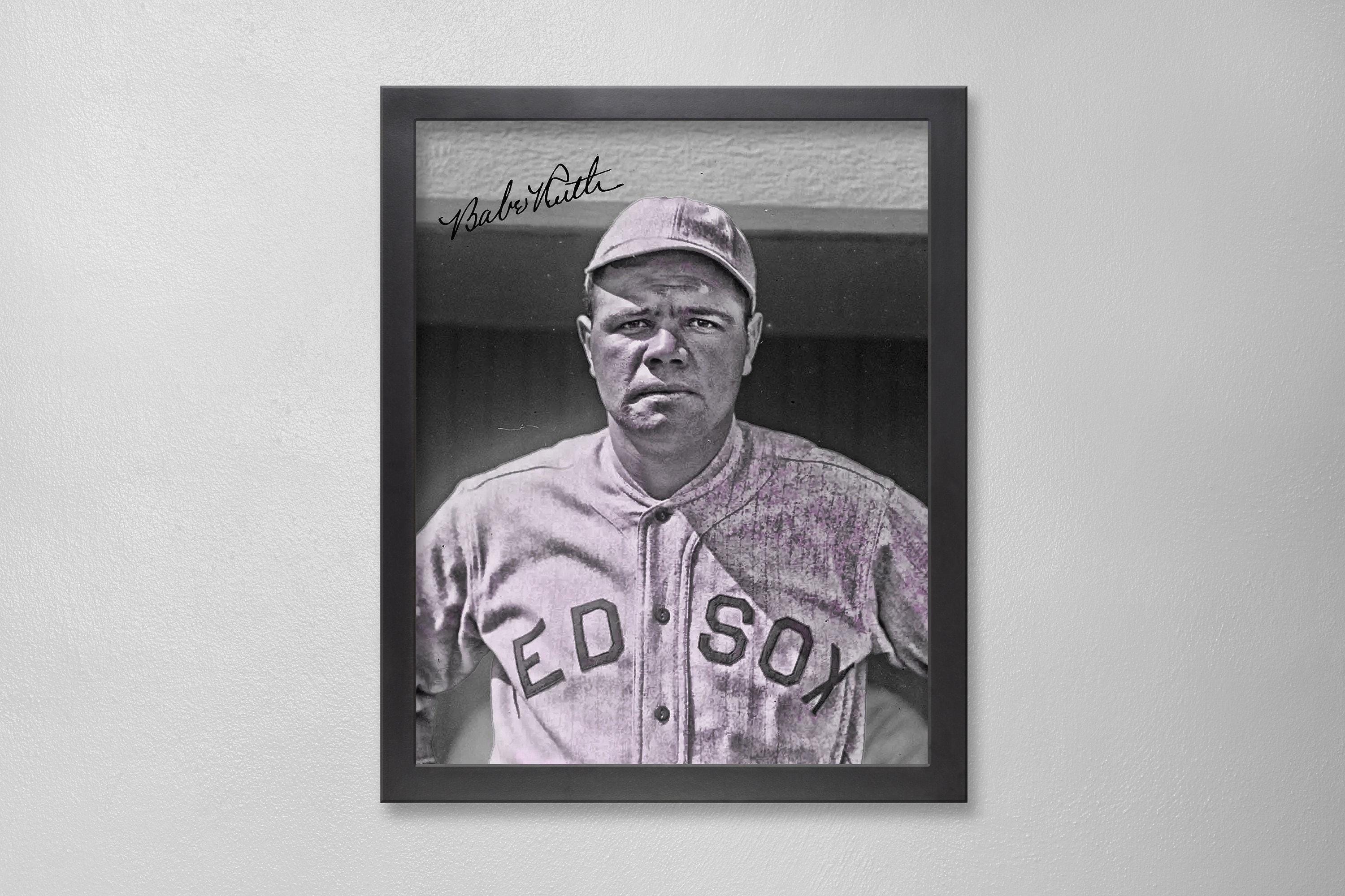 Babe Ruth Poster Art Autographed MLB 4x6, 5x7, 8x10, 9x12, 11x14, 16x20 ...