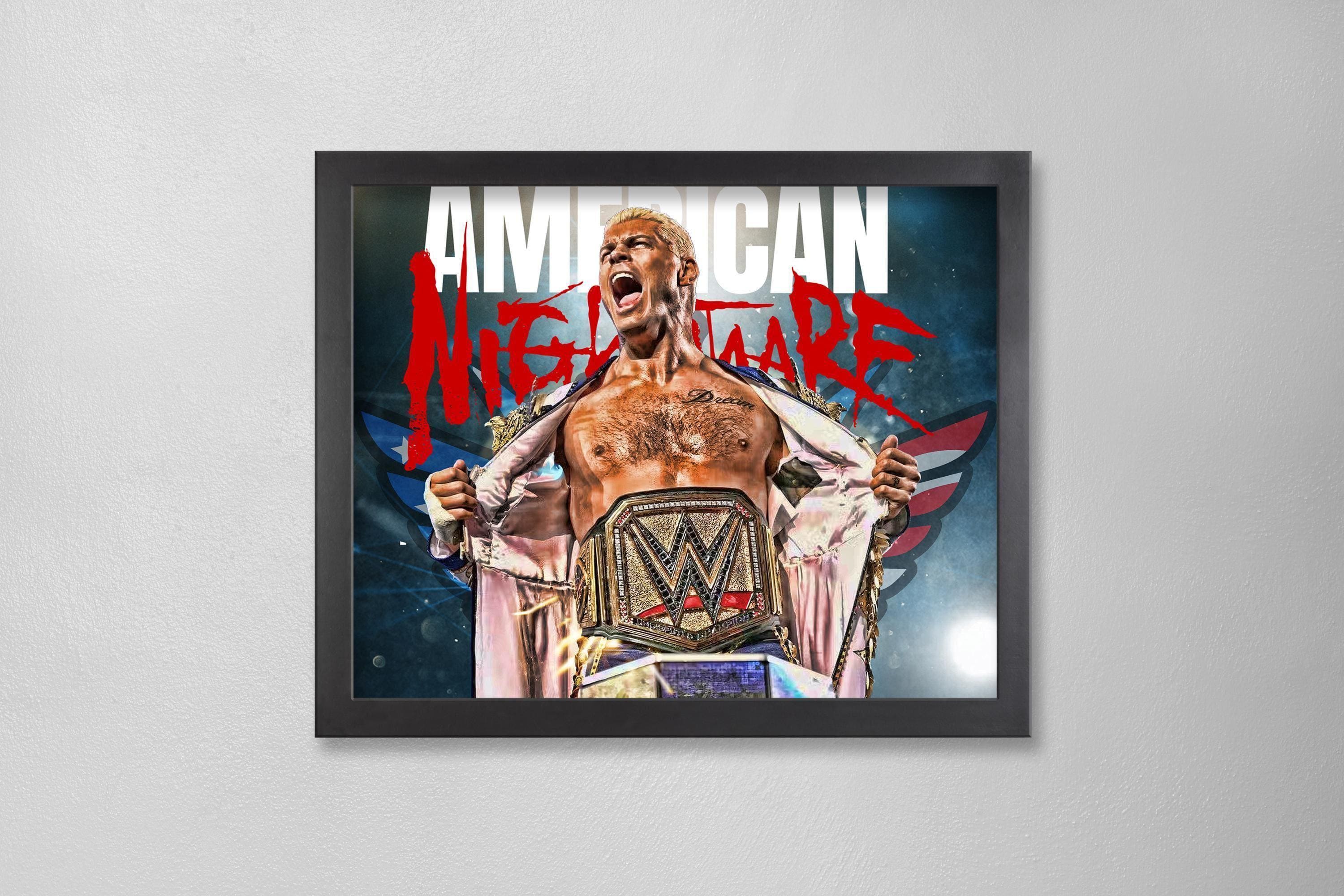 WWE Cody Rhodes American Nightmare Poster Personalized Art