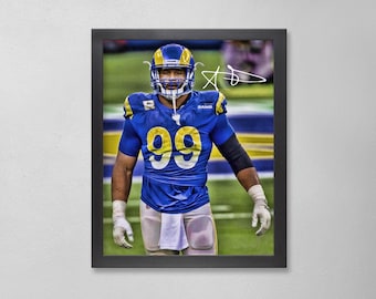 Aaron Donald Autographed Poster: Los Angeles Rams Art