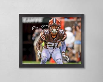 Denzel Burke Autogrammed Style Poster: Cleveland Browns NFL Personalisierte Kunst
