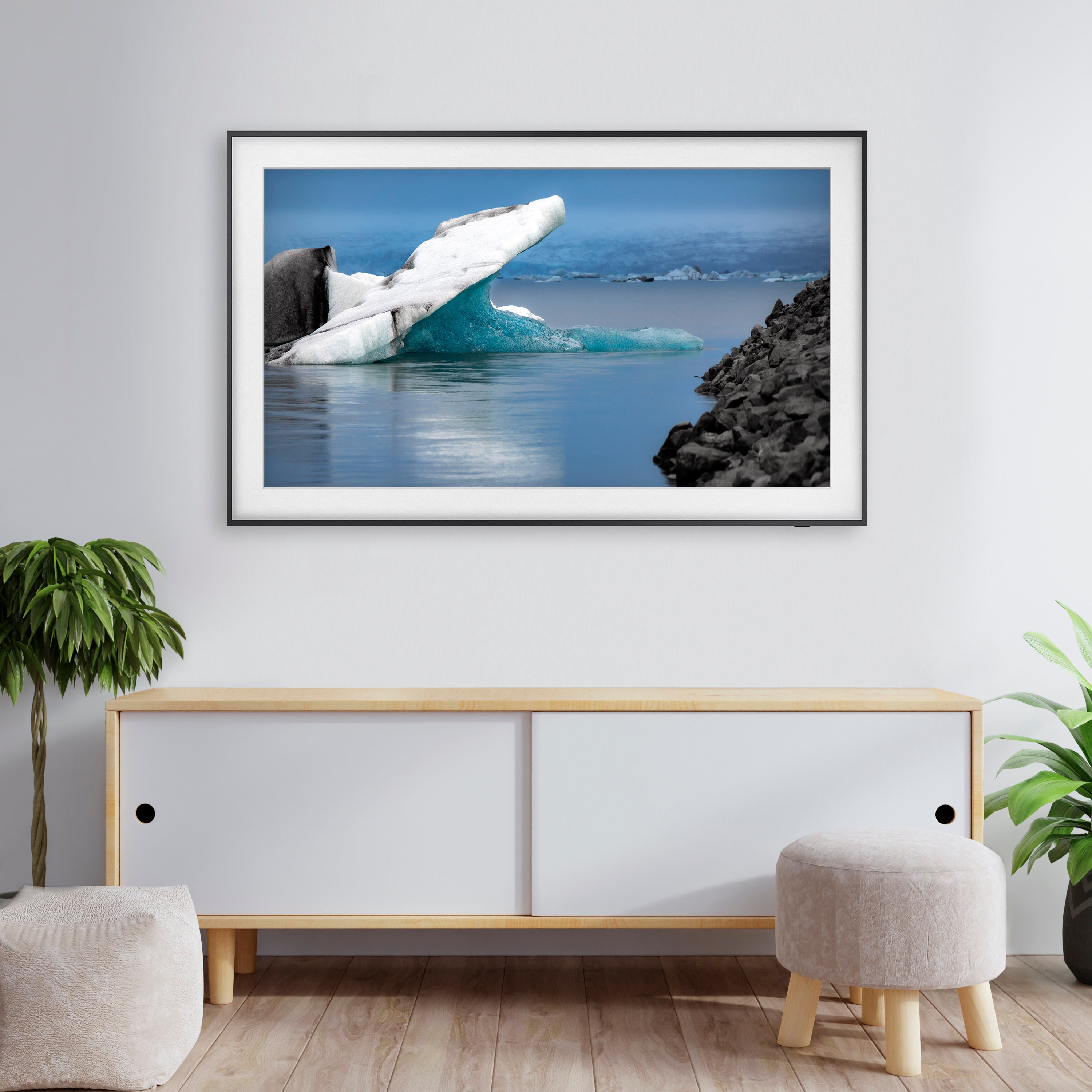Samsung Frame TV Art. Epic Iceland Glacier Floating in Lagoon. Etsy
