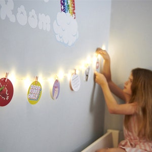 Tarjetas mindfulness & luces de hadas para niños, tarjetas de afirmación, regalo de positividad para el bienestar de los niños