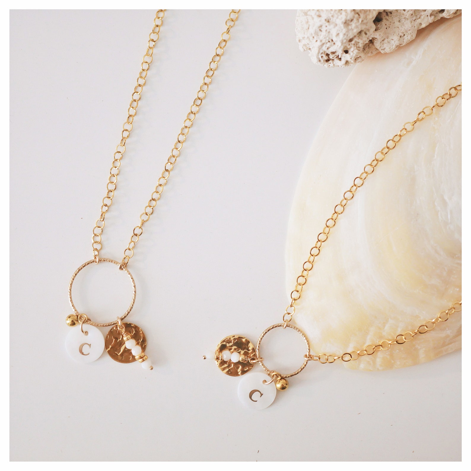 Lou Necklace Golden Link Chain Chic Jewelry Bohemians Etsy