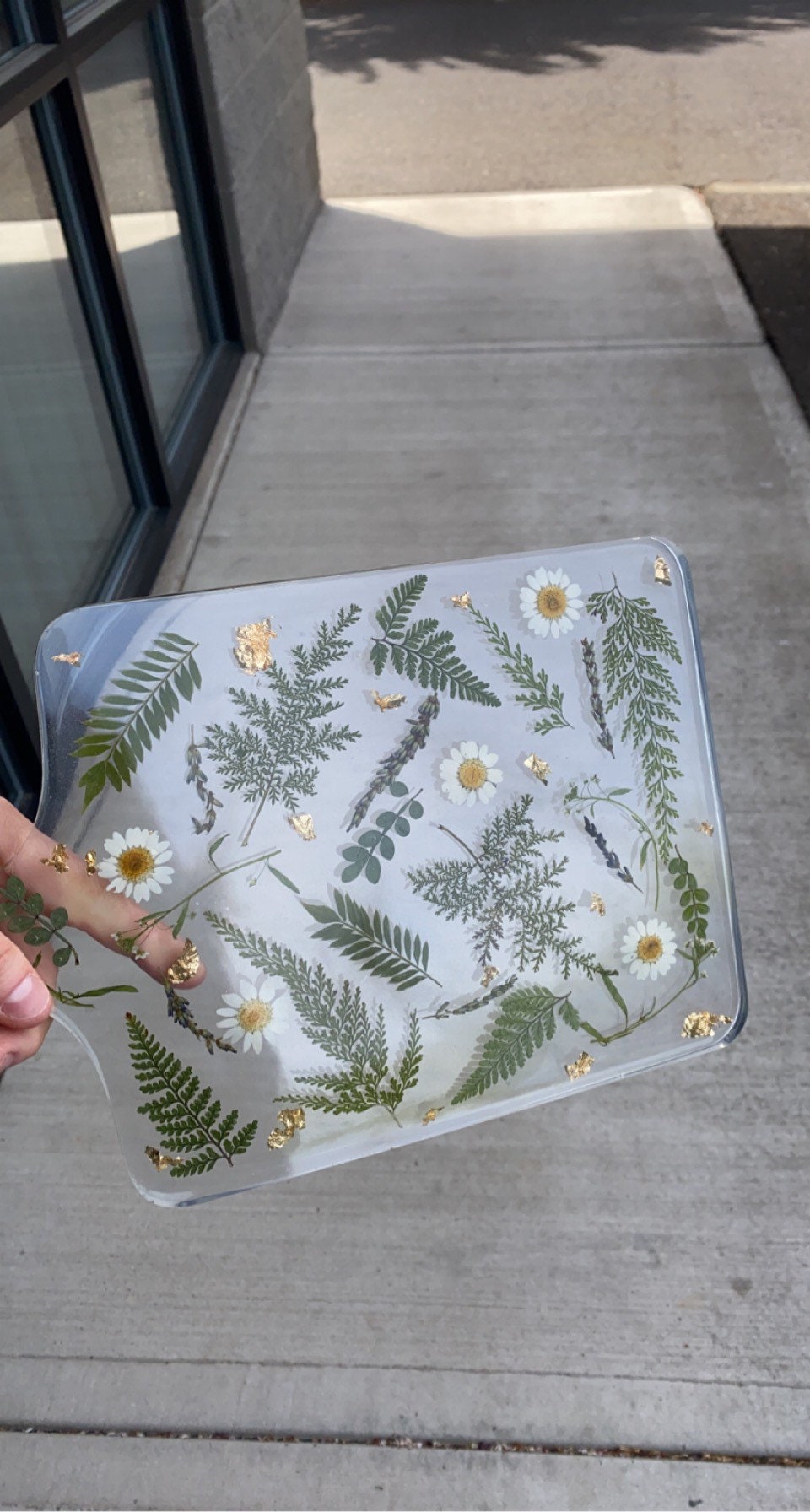 Flower Resin Cutting Board Charcuterie Board Serving Board Etsy