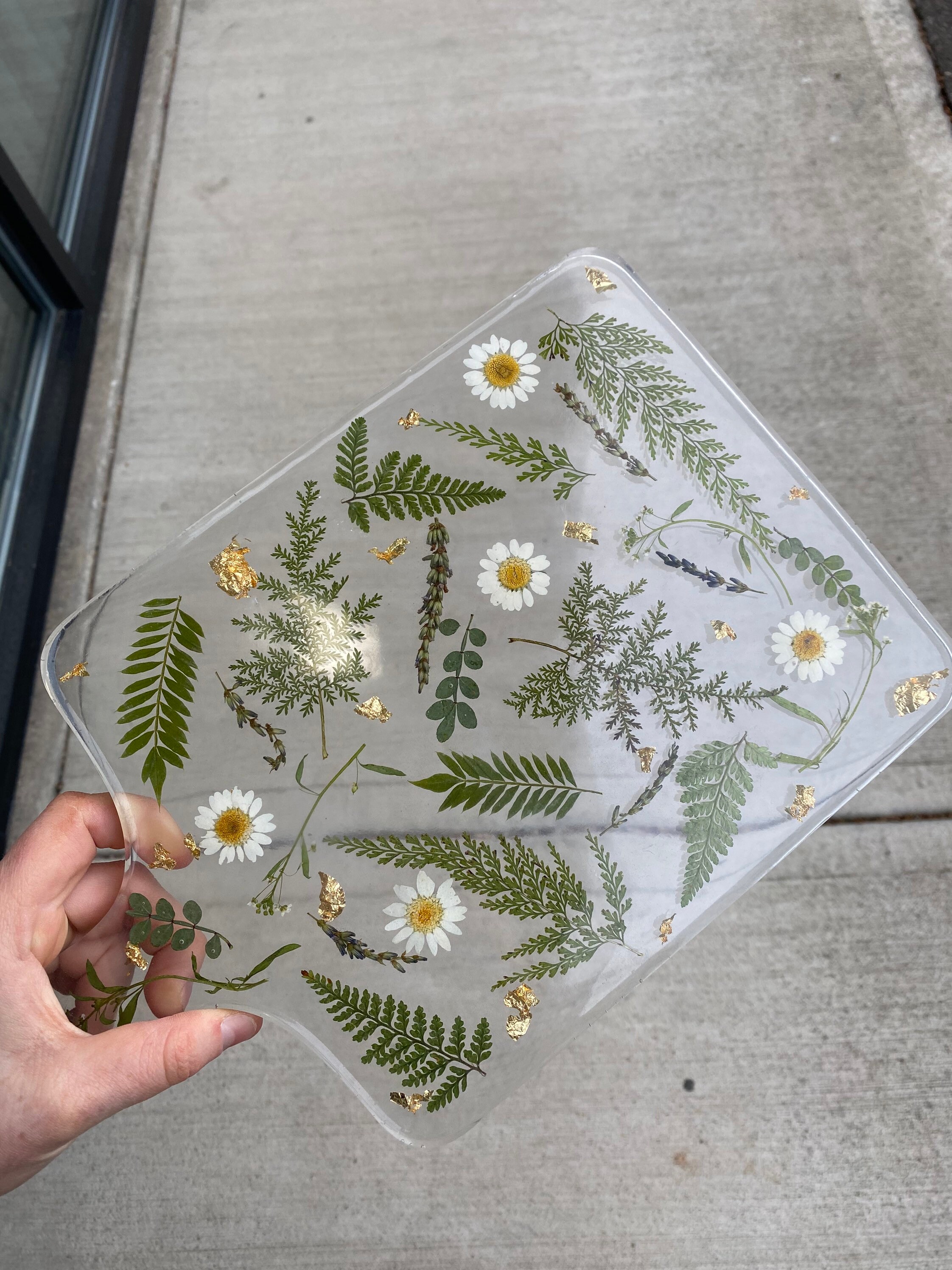 Flower Resin Cutting Board Charcuterie Board Serving Board Etsy