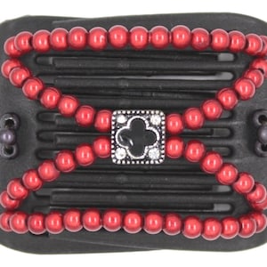 African Butterfly LadyBug Hair Comb - Black 62 (Small)