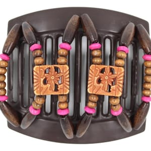 Afrikansk fjärilskam med tjockt hår - Dupla Brown 166 (Stor)