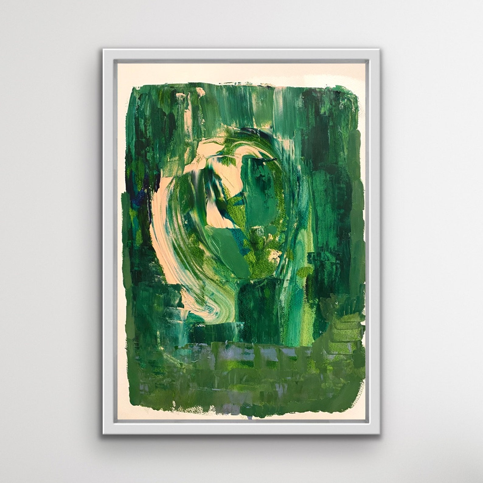 Green Escape Painting on A2 Watercolour Paper 59.4 X 42 Cm Etsy