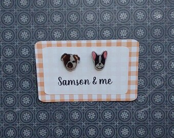 Pendientes de perrito hechos a mano