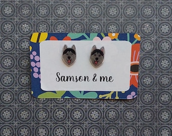 Pendientes de perrito hechos a mano