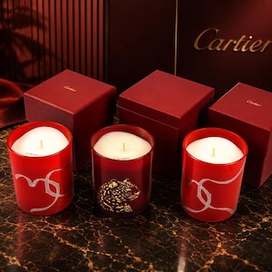 Set of 3 Cartier Panthère Scented Candles New Old Stock Made in