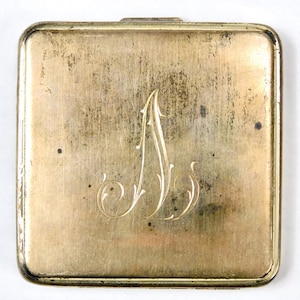 Vintage Mexican Mexico Sterling Silver Powder Box