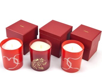 Set of 3 Cartier Panthère Scented Candles New Old Stock Made in