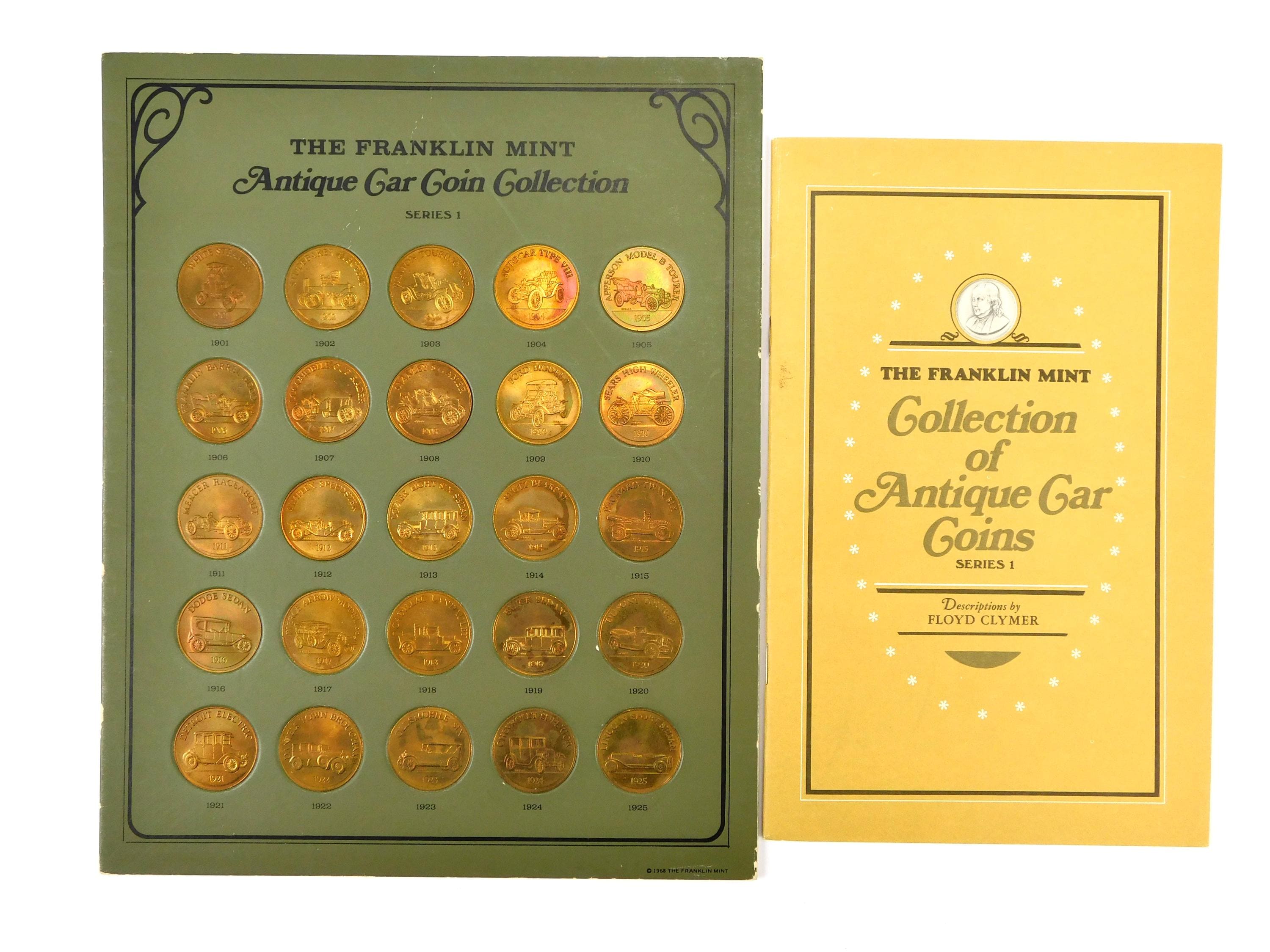 THE FRANKLIN MINT アンティークセット 25枚 Franklin Mint Antique Car Coins: Complete Series 1 Set With