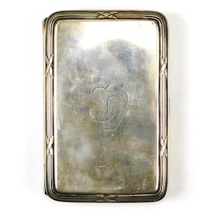 Antique 1880s German Germany WMF Silver Plated Cigarette Case Box Holder