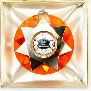 Vintage 1973 Franklin Mint Sterling Silver Christmas Carol Ornament