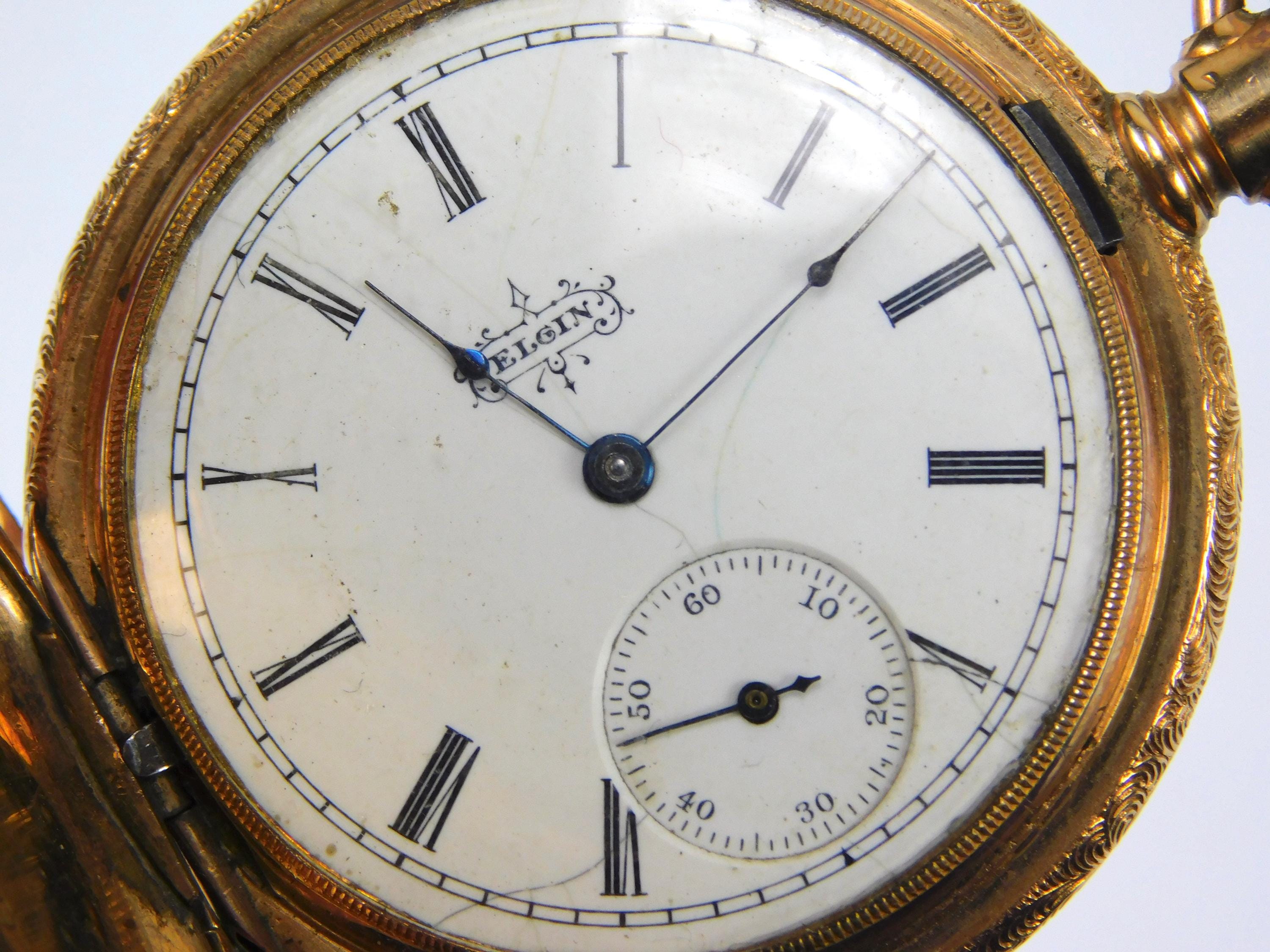 Solid 14k Case/10k Partial Band 110yrOld Elgin Pendant/Pocket/Wristwatch. Runs!! Gold Filled Elgin Pocket Watch - Etsy main image 2